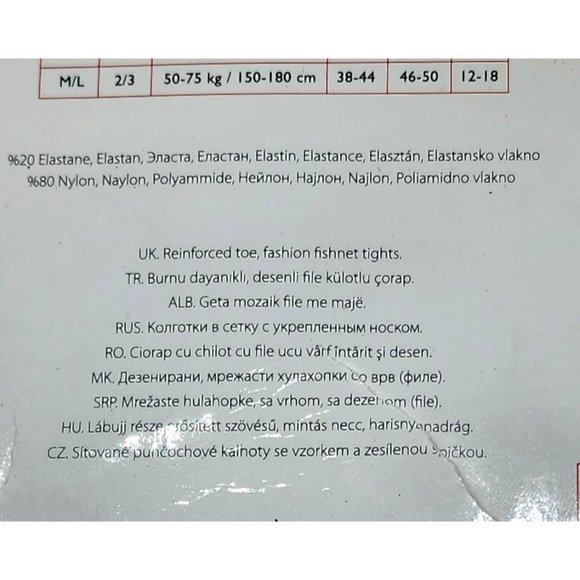 Penti Alise File Medium/Large (2/3) Sand Fishnet Tights 5127 - Picture 12 of 12